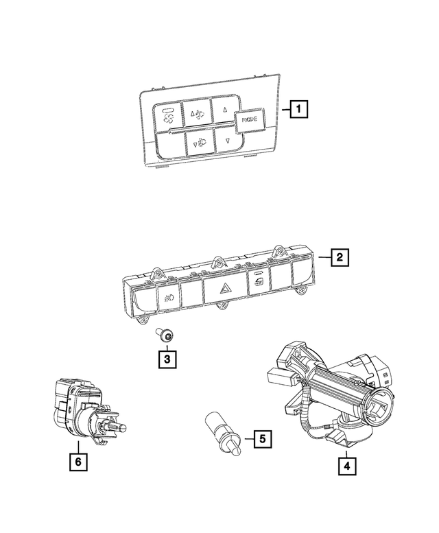 68201729AA - : Parking Brake Switch for Mopar Image