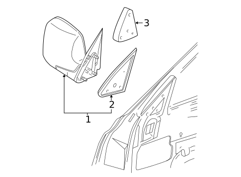 Outside Mirrors for 2001 Chevrolet Tahoe #1