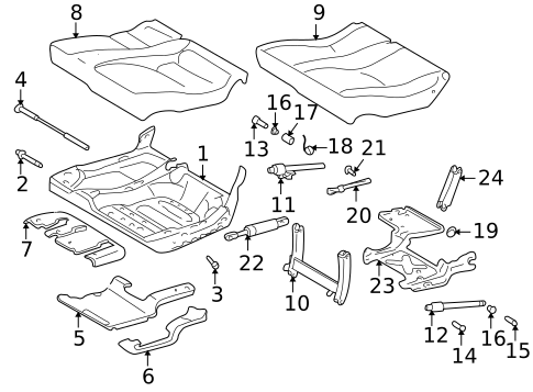 Rear Seat Components for 2002 Mercedes-Benz ML55 AMG #3