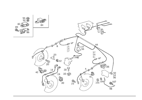 Brake Pad Wear Indicator, Abs, and Electronic Traction System for 1984 Mercedes-Benz 500SEC #0