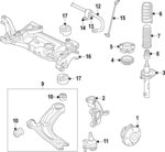1K0407182F - Suspension: Bushings for Volkswagen: Tiguan Limited Image