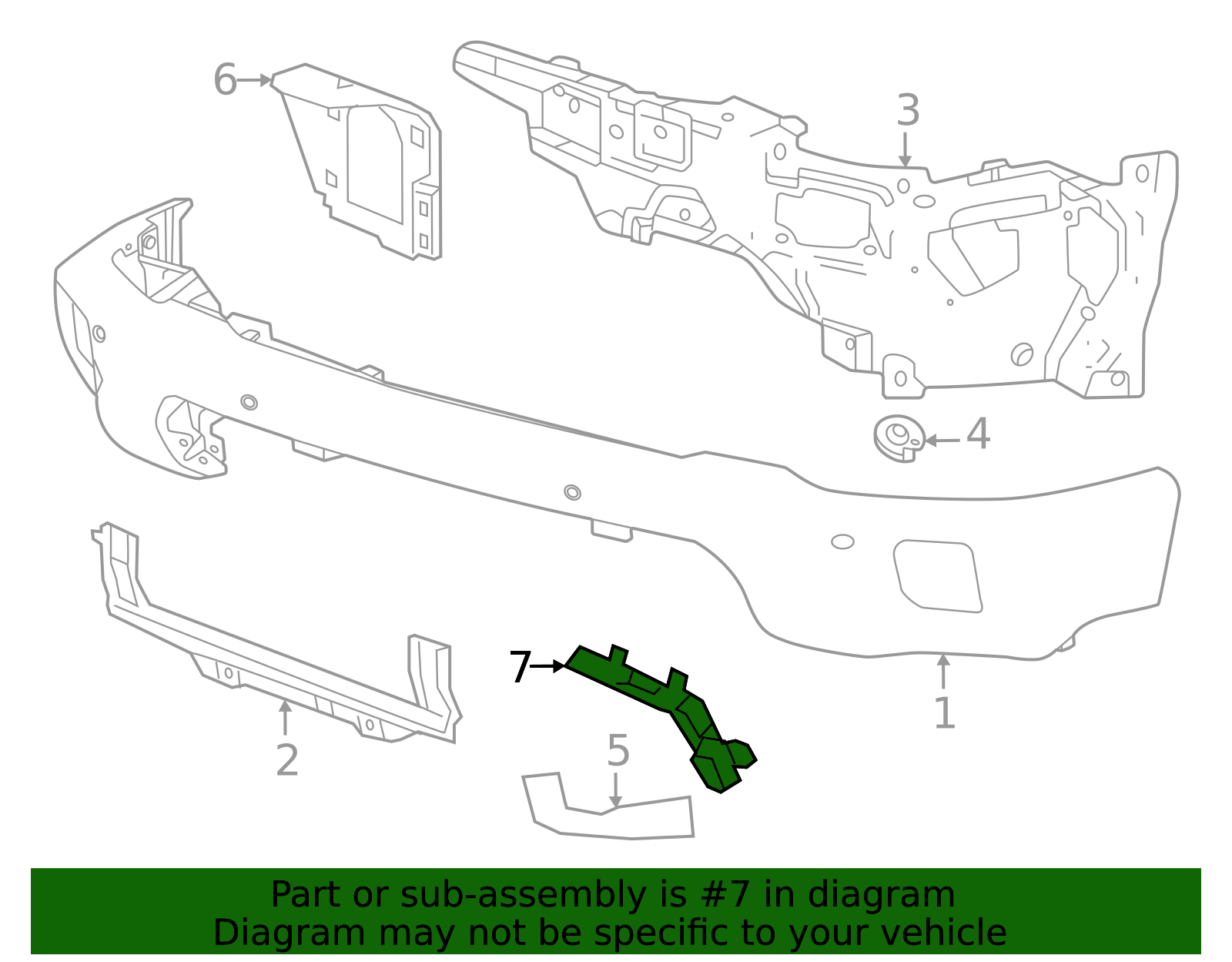 85797922 - Front Bumper Fascia Guide Passenger Side 2024-2025 Chevrolet ...