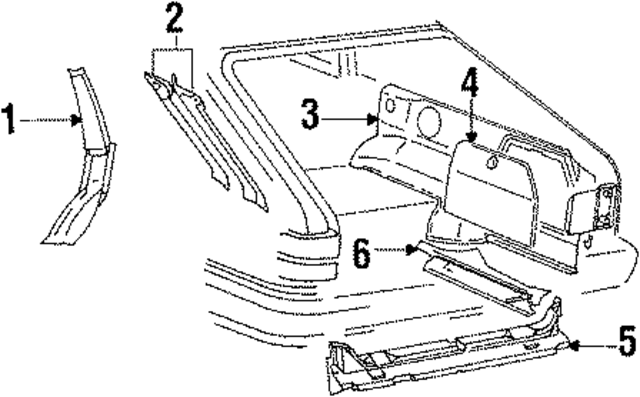447867242B5AY - Body: Lock Pillar Trim for Audi Image