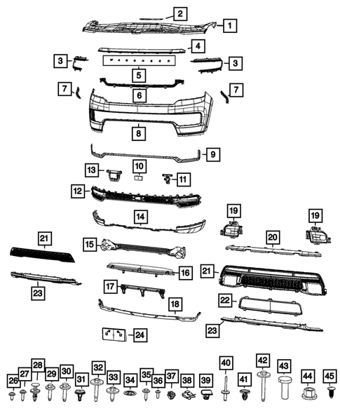 Front Bumper and Fascia for 2022 Jeep Grand Wagoneer #0