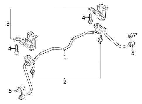 Stabilizer Bar & Components for 2015 Ram ProMaster City #1