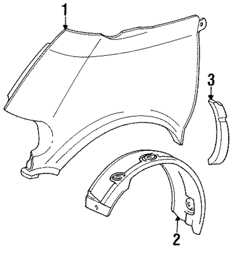 Exterior Trim - Fender for 1996 Toyota Previa #0