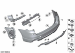 51128056245 - Retrofitting / Conversion / Accessories: Bumper Trim Panel, Primed, Rear for BMW Image