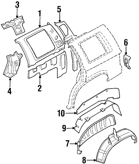Inner Structure for 2000 Isuzu Trooper #0