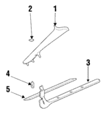 10294523 - Body: Windshield Pillar Trim for GM Image