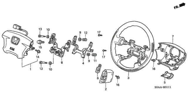 Steering Wheel (SRS) (2) for 2004 Honda Civic #0