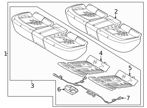 Rear Seat Components for 2023 Genesis GV60 #2