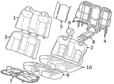 Rear Seat Components for 2016 Cadillac CT6 #0