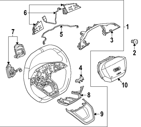 Steering Wheel & Trim for 2025 Audi SQ6 e-tron #0