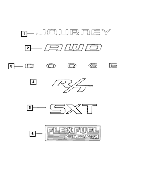 Nameplates for 2014 Dodge Journey #0