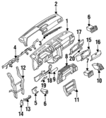 6810084A11 - Body: Instrument Panel for Nissan: Sentra Image