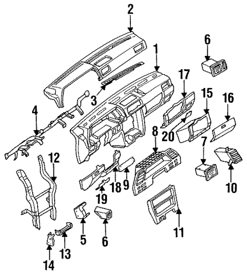 Instrument Panel for 1990 Nissan Sentra #2