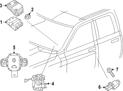 Air Bag Components for 2013 Ram 1500 #1