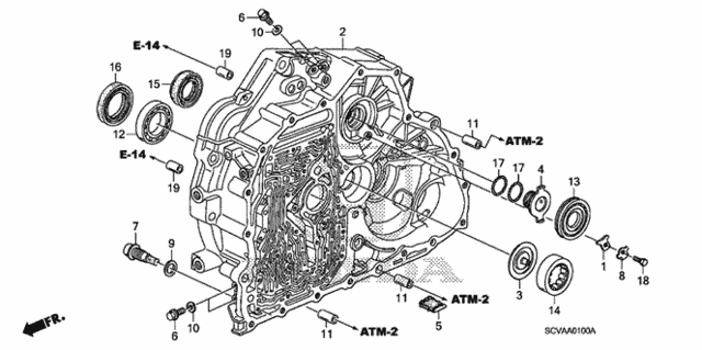 AT Torque Converter Case for 2008 Honda Element #0