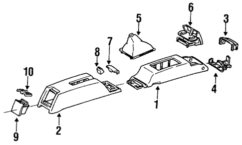 Center Console for 1995 Honda Civic #1