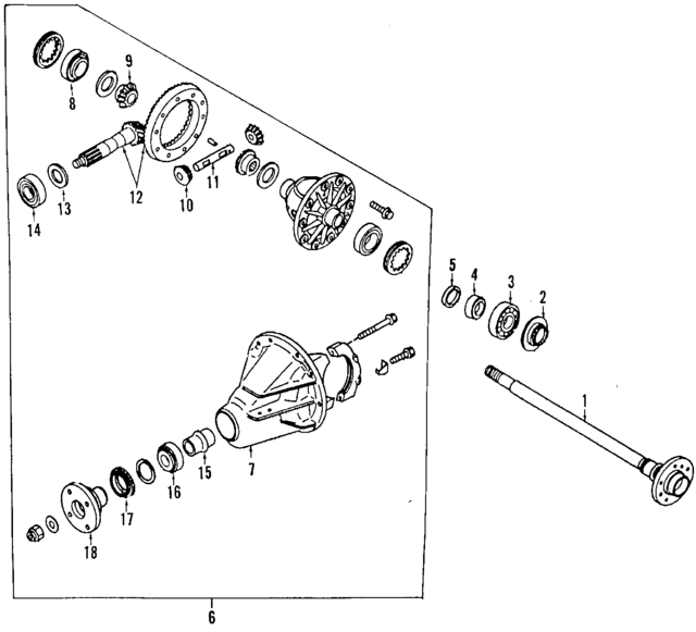 11827350A - Universals &amp; Rear Axle: Side Bearings for Mazda Image