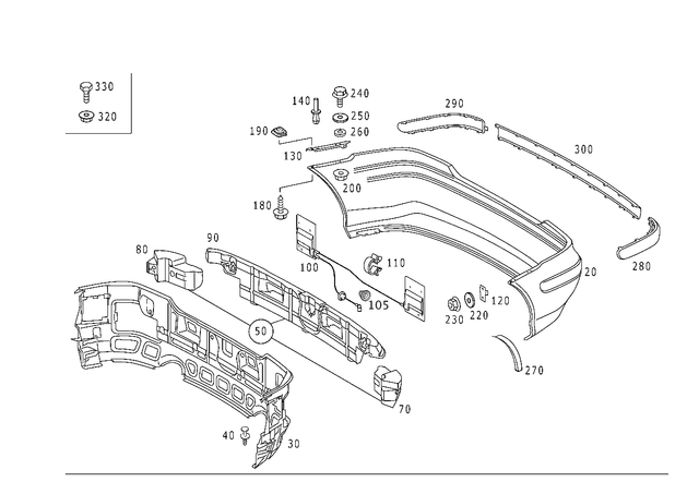 1708850265 - Attachment Parts: Interior Part for Mercedes-Benz: SLK230, SLK320 Image image