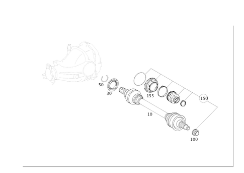 Axle Shaft for 1997 Mercedes-Benz S600 #0