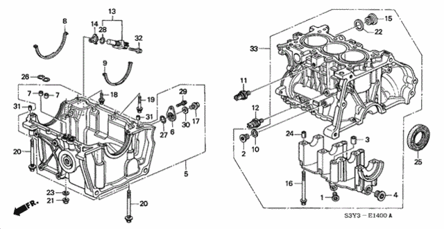 Cylinder Block - Oil Pan for 2002 Honda Insight #0