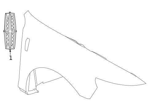 Exterior Trim - Fender for 2013 Lincoln MKS #0