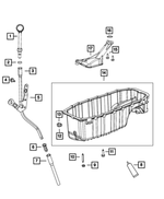68211420AA - 1.4L Turbo; Engine: Engine Oil Indicator Tube, Lower for Mopar Image
