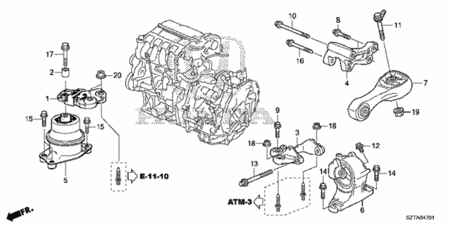 Engine Mounts (CVT) for 2016 Honda CR-Z #0
