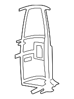 55345463 - Body: Hinge Pillar for Dodge: B150, B1500, B250, B2500, B350, B3500 Image