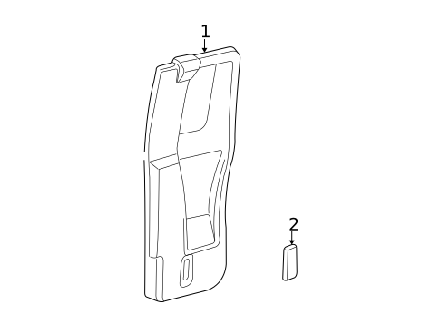 Interior Trim - Rear Door for 1999 Ford Ranger #0