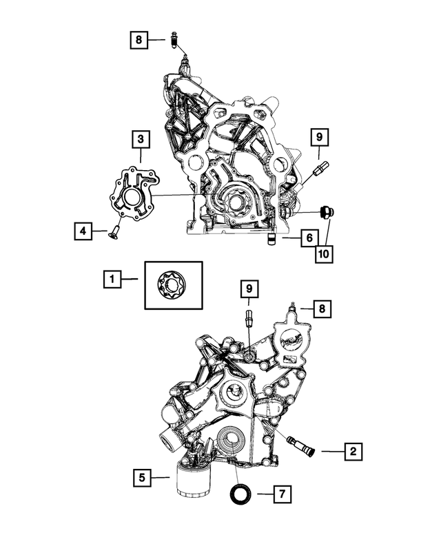 5037942AB - 8.4L Gas; Engine: Engine Oil Pump Cover for Mopar Image