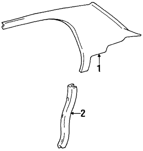 Interior Trim - Quarter Panels for 1998 Lexus LS400 #0