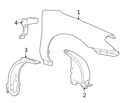 Fender & Components for 2002 Ford Taurus #0