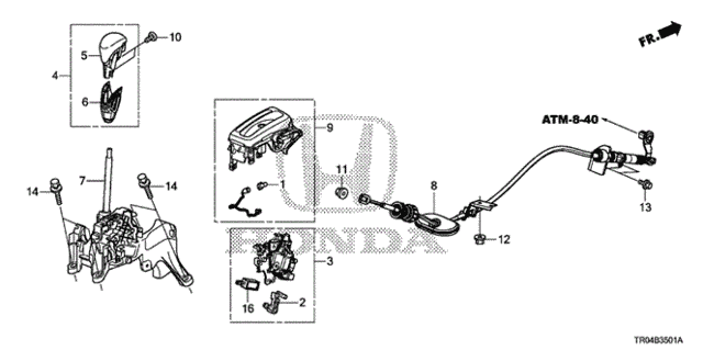 Select Lever (2) for 2012 Honda Civic #0