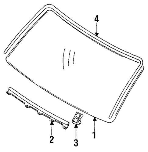 Glass - Windshield for 1995 Mitsubishi Expo #0