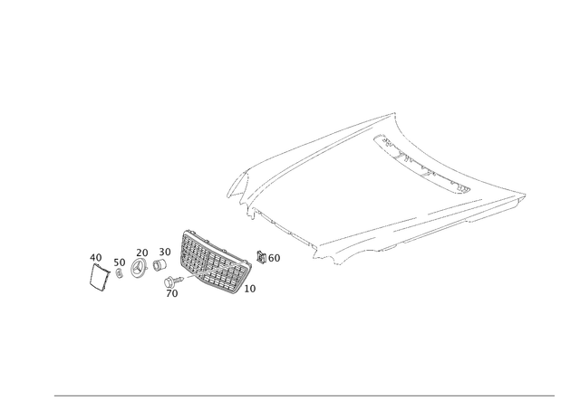 2118801683 - Attachment Parts: Radiator Shell for Mercedes-Benz: E320, E500, E55 AMG Image image