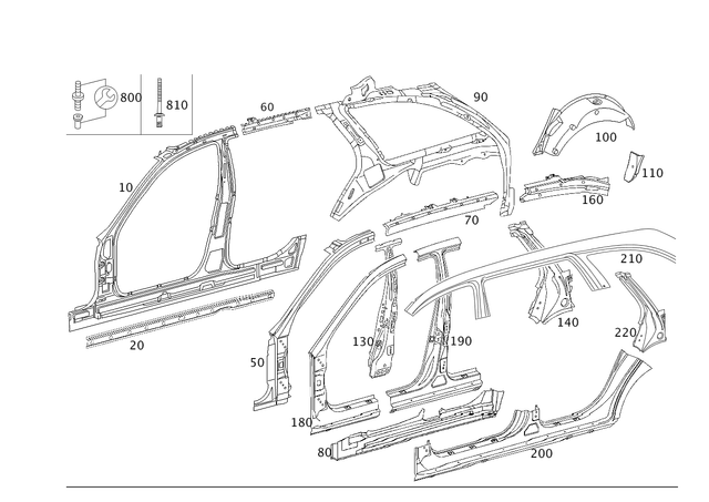2116360816 - Side Panels: Reinforcement for Mercedes-Benz Image image