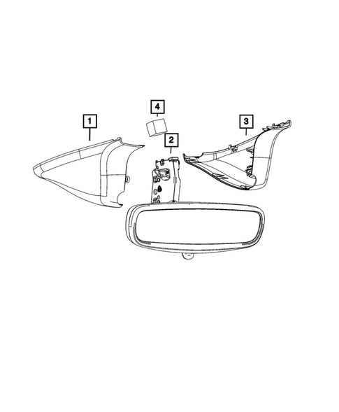 Glass and Interior Rearview Mirror for 2025 Jeep Compass #0