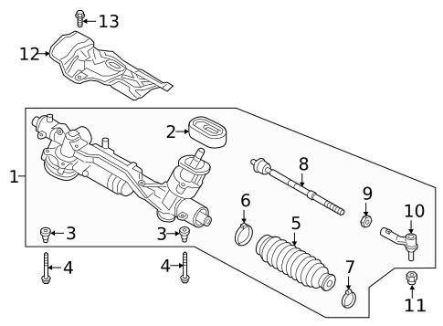 Steering Gear & Linkage for 2023 Volkswagen Atlas #0