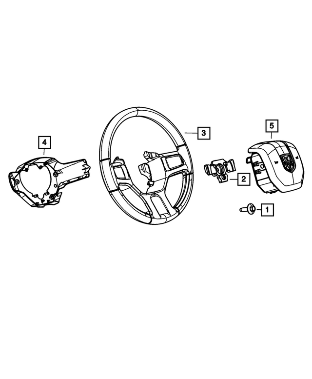 1YH75XDVAC - Steering: Steering Wheel Back Cover for Mopar Image