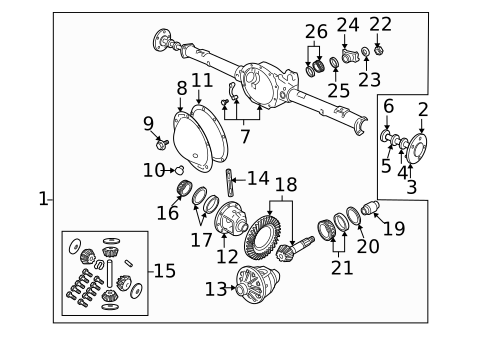 Axle & Differential for 2007 Dodge Ram 1500 #0
