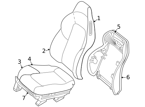 Front Seat Components for 2005 Chrysler Crossfire #0