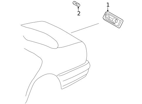 License Lamps for 1998 Mercedes-Benz E430 #0