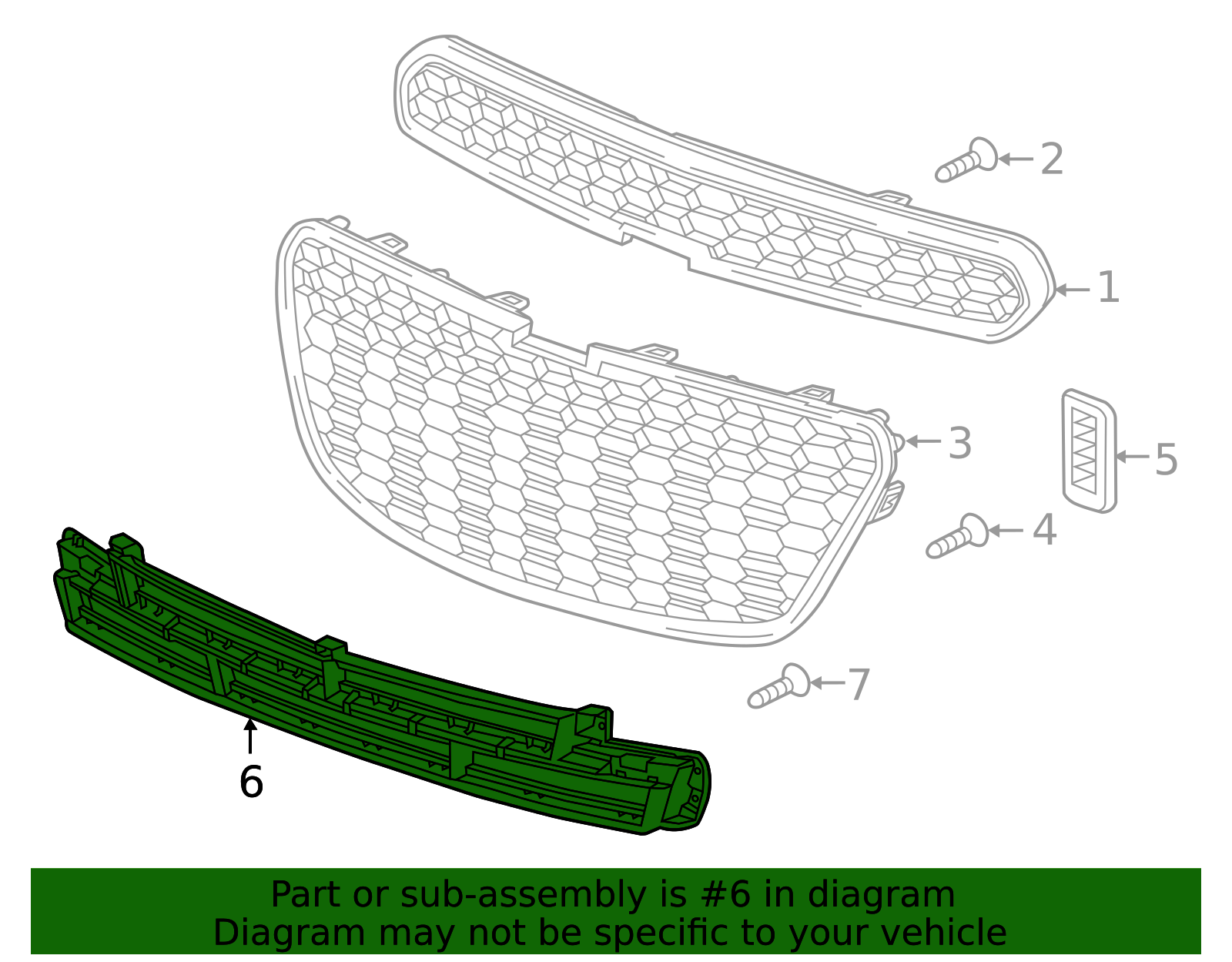 95080063 - Front Lower Grille 2013-2015 Chevrolet Spark | Chevrolet ...