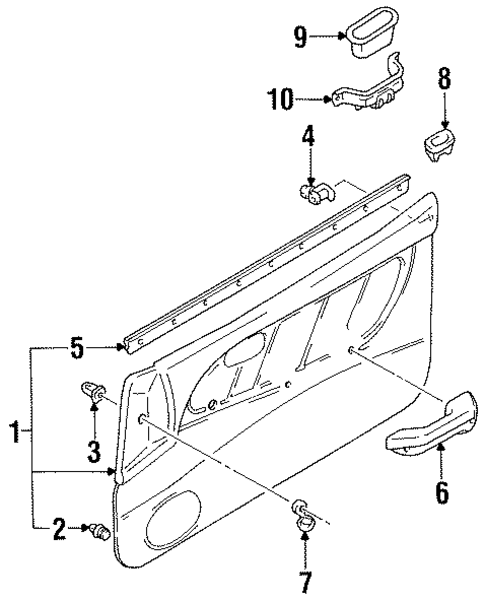 Interior Trim - Door for 1993 Dodge Colt #0
