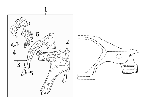 Quarter Panel & Components for 2005 Mazda 6 #3