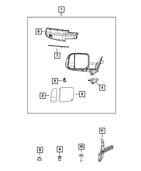 Exterior Mirror for 2022 Ram 3500 #0