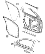 5074214AA - : Front Door Glass Run Weatherstrip, Right for Mopar Image